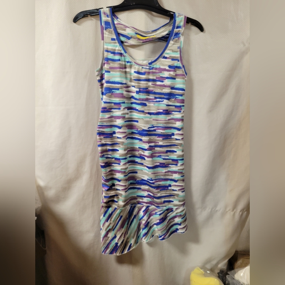 Lole Athletic UPF 50+‎ Size Large Wicking Sleeveless Dress Asymmetrical Bottom